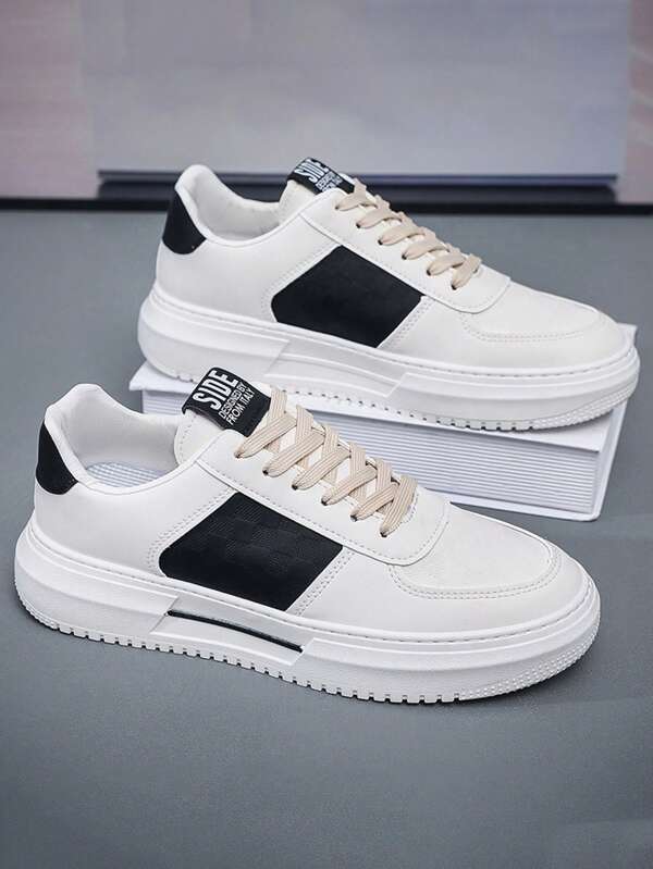 Veelzijdige, casual witte sneakers voor heren, comfortabele, antislip, duurzame sportschoenen voor alle seizoenen