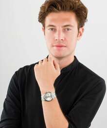 Orient Ceas de mână automat analogic pentru bărbați, din oțel inoxidabil, cu calendar cu dată/zi SEM780002WB, accesorii de modă potrivite pentru viața de zi cu zi, decor vestimentar de afaceri, cadou ideal de ziua de naștere pentru iubit, soț, tată