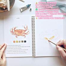 Watercolor Workbook, Lex Watercolor Workbook, Beginner-Friendly Birds Watercolor Workbooks, 12 Colors Watercolor Paint Set With Paint Brush,Mother's Day,Mom's Gift,Back To School,School Supplies