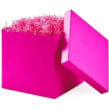 RE Medium Gift Box With Lid And Shredded Paper Fill (Royal Blue 7 Inch Box) For Birthdays, Graduations, Anniversaries, Father's Day, Christmas, Valentine's Day, All Occasion  Mystery Box/Blind Box/Mistery Box - 亮粉紅色 - 查看 8
