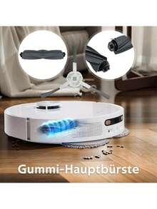 عبوة من 14 إكسسوار متوافق مع مكنسة روبوت Dreame L10s / L10 Ultra / L10 Prime تشمل 1 فرشاة رئيسية، 4 قطع قماش، 4 فلاتر، 4 فرش جانبية، 1 فرشاة تنظيف