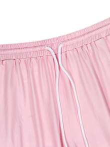 Women's Casual 2-Piece Set, Ombre Drop Shoulder Drawstring Hoodie And Tie Waist Sweatpants, Suitable For Home, Daily Wear, Party, Travel, Gathering, Autumn