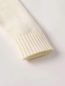 男童学院风条纹交叉领针织套头衫，适合上学、日常穿着、春季、秋季、冬季 - 藏蓝色 - 查看 6