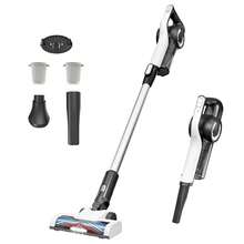 LAMZIEN 无绳吸尘器，15KPA 家用吸尘器，40 分钟运行时间，带充电电池的立式吸尘器，双手持式轻型吸尘器，适用于宠物毛发、地毯和硬木地板 - 查看 1