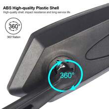 Espejos retrovisores universales de 8 MM/10 mm para motocicleta, perfectos para scooter eléctrico, ebike, motocicleta y bicicleta de montaña, ajustables y rotables 360°