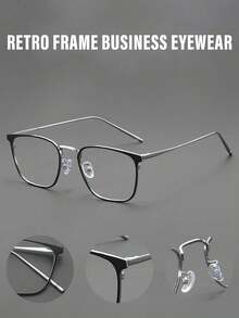商务眼镜，超薄银色钛金属镜框，镜片采用高清尼龙材质，风格类似CEO高管。即使是时尚男士也无法抗拒它的魅力。此外，其制造工艺精湛，品质卓越。尤其能让人看起来更年轻。 - 槍色 - 查看 11