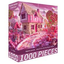 1 Box 1000 Piece Jigsaw Puzzle Toy, 70cm*50cm Size, Landscape & Cartoon Oil Painting Style, Adult Stress Relief, Decorative Art, Suitable For Halloween, Christmas, Holiday Gifts