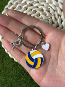 个性化排球钥匙扣礼品，送给段街运动员的礼物，感恩节和圣诞节礼物 - 黃色 - 查看 61