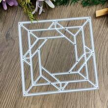 1pc Grid Square Background Frame Metal Cutting Mold, Used For Paper Card Making, Envelopes, Album Cards, Embossed Paper Crafts, Album Seal Cards, Birthday And Holiday Gifts - Multicolor - View 11