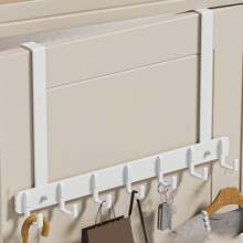 1 pieza Perchero de ganchos sobre la puerta, perchero de almacenamiento multifuncional de metal resistente con ganchos para colgar abrigos, toallas, bolsos, sombreros para la entrada, cocina, baño y sala de estar