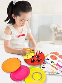 120Sheets/Set Kids DIY Paper-Cutting Art Kit With Scissors, 10 Pcs/Set Paper Tray Stickers,Montessori Educational Cutting And Pasting Toy, Vivid Designs,Creative Hands-On Craft Set For Family Bonding, Motor Skills & Holiday Fun