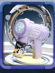 10 Hole Electric Bubble Machine Gun Kids Toys, Bubble Gun With Bubble Liquid, Colorful Lights And Thousands Of Bubbles, Summer Outdoor Beach Toys, Boys And Girls Birthday Gifts, Holiday Gifts - Purple - View 3