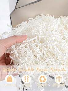 500g/100g/50g- Crinkle Cut Paper Shred Filler, White Crinkle Paper Shredded Paper Stuffing For Gift Wrapping Baskets Box Filling Birthday Father's Day Gifts Wedding Anniversary Christmas - 彩色 - 查看 5