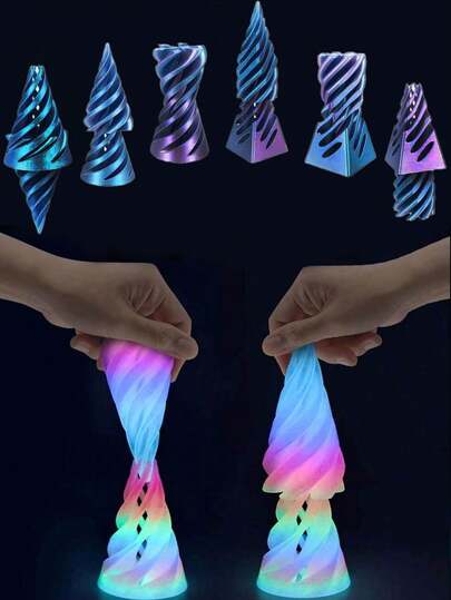 1/2/3pcs Spiral Cone Finger Toys - Incredible Cone Desktop Decor, Relieve Anxiety, Relax, Improve Focus - Incredible Cone Pyramid Toys, Mini Vortex Line Illusion Desktop Ornaments, Relieve Anxiety, Stress Relief, Rotatable Foldable 3D Sculpture