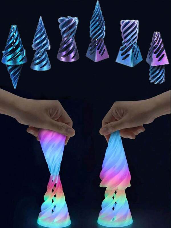 1/2/3 szt. spiralnych stożkowych zabawek na palce – stożek niemożliwy i dekoracja biurka do łagodzenia lęku, relaksacji i poprawy koncentracji – stożek niemożliwy, zabawka do dostawy w kształcie piramidy, miniaturowa iluzja linii wirowej jako dekoracja biurka, upominek, łagodzenie lęku, zabawa artefaktem dekompresyjnym, obrotowy, składany, trójwymiarowy