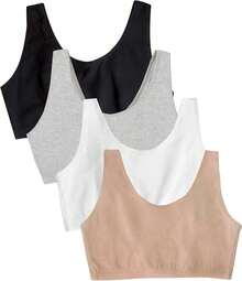 Women's Built Tank Style Sports Bra Value Pack Push Up Bras - 午夜草甸/紫丁香/灰色石南/黑色調 - 查看 6