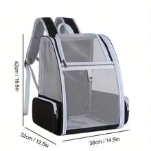 1 件透气宠物背包，可扩展折叠宠物背带，手提和肩背猫背包 - 彩色 - 查看 7