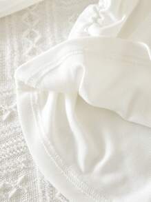 年轻女孩时尚字母蝴蝶结刺绣长袖上衣和纯色踝带工作裤两件套秋季春季服装套装