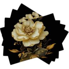 Set de 1/4/10 buc. alergător de masă cu model floral platinat și șervețele, alergători din material textil pentru decorul mesei de sărbători, decor pentru casă, cadouri, set de alergători de masă și șervețele potrivite pentru sărbători în interior și în exterior, petreceri sezoniere, decor pentru masa de bucătărie și sufragerie, decorare pentru masa de petrecere, alergători de masă pentru camera de acasă