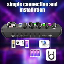 A Complete Audio Mixer Equipment Set, Professional Recording Studio Package For Live Streaming, Broadcasting, Recording, And Karaoke. - Black - View 10