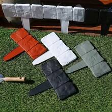 10/20pcs-Plastic Fence Fence Garden Fence Garden Fence, Foldable Patchwork Small Fence Garden Landscape Edge Border, Yard, Lawn, Yard, Autumn Decoration, Easy To Install Outdoor Vegetable Garden Lawn Landscape Divider Fence Decoration - 灰色 - 查看 5