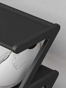 1 Pieza Estantería para Zapatos con Diseño en Z de 4 Niveles, Ensamblaje Fácil sin Herramientas, Instalación Sencilla, Adecuado para Entrada/Pasillo/Dormitorio/Baño, Diseño de Pie Ahorrador de Espacio, Estantería para Almacenamiento de Zapatos, Diseño Apilable, Esencial Multifuncional para el Hogar y Dormitorio, Decoración de Habitación, Estantería para Zapatos, Estante, Almacenamiento de Zapatos, Opciones de Color Negro/Rosa/Blanco, Vuelta al Colegio