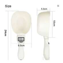 Colher Medidora Digital 24cm de 0.1g a 800g Precisão Cozinha Culinária Ração Pet Ingredientes - Branco - Visão 7
