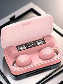 M10 Bluetooth 5.1 Wireless Earphone TWS Stereo Headset With Power Bank Charging Pod - Rose - View 2