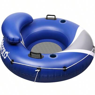 River Tubes For Floating Heavy Duty Pool Float Adult 45 Inflatable Float Tube For Beach Lake Rafting River Floats With Mesh Bottom