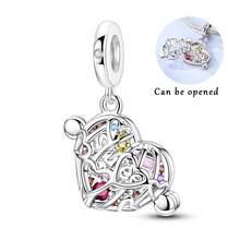 1pc Silver-Plated Unique Design Treasure Hunt Surprise Openable Box, Curious Egg, Pet Paw Print, Four-Leaf Clover Pendant Beads, Suitable For Bracelet, Necklace DIY Jewelry Making, Party, Birthday Surprise Gift - Silver - View 19