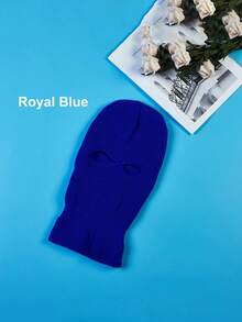 1 Pc Riding Face Mask, Knit Balaclava Full Face Mask - 2-Hole Ski Mask For Men & Women, Full Face Cover Winter Warmth And Windproof Head Cover, Breathable Outdoor Sports Mask For Skiing, Bicycles, Snowboarding & Cold Weather Activities, Winter Face Mask, Skiing Accessory, Modern Sporty Style, Durable Knit Fabric - Multicolor - View 21