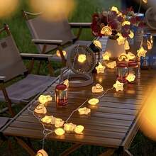 1串10/20颗LED彩虹星空仙女灯串，长度4.92/9.84英尺，适用于婴儿房、派对、家居卧室装饰，电池供电（不含电池），是婴儿派对、家居装饰和礼品的理想之选。 - 彩色 - 查看 12