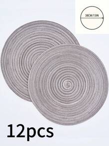 1/4/6/12 件波西米亚圆形编织餐垫，家庭厨房用品，餐桌垫，用于放置杯子、碗、盘子，适用于咖啡桌、办公桌、日常使用、节日、派对、婚礼、晚宴、家居和宿舍装饰