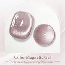 Mtssii 7ml 月光裸粉色水晶猫磁性凝胶指甲油，全息闪光 UV 凝胶闪光水晶色，适合美甲沙龙在家 DIY