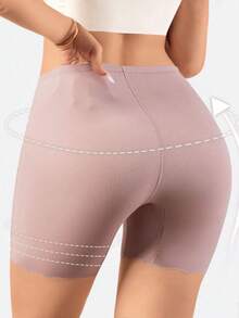 Culottes taille haute sans couture avec contrôle du ventre pour femmes, sous-vêtements amincissants, shorts anti-frottements