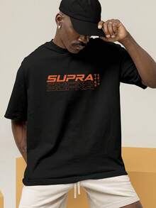 Oversized Streetwear T-Shirt Supra MK4 Orange Car Fast And Furious REF 7241 VEST NERD - 黑色 - 查看 8