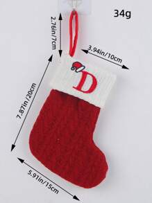 2 PCS Knit Monogram Stockings, Stockings Small Xmas English Letters Hanging Stockings Socks Double Sided Fireplace Hanging Stockings For Party Decoration New Year Party Gift Favors Supplies,Personalized Initial Stocking, Family Holiday Xmas Party Decor Birthday,Christmas, Decor 2025 Home Decor Christmas Decorations Room Decor Winter