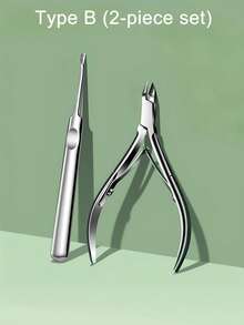 1/2/3 Stücke Silber Japanische Nagelhautschere, Edelstahl Nagelhautschneider mit Nagelhautschieber, professionelle Nagelpflegewerkzeuge für Salon-Qualität Nagelhaut- und Hornhautentfernung