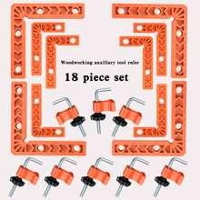 3-Inch 6pcs, 4-Inch 4pcs, 6pcs Clamps Woodworking 90 Degree Square Ruler Set, Home Decor DIY Tools, Suitable For Making Frames, Cabinets, Boxes, Christmas Manual Tool Set/Holiday Party Woodworking Tools