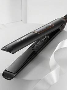 CRASTS Plancha para el cabello rápida y de doble propósito de titanio con calefacción rápida CRASTS HS-020, negra y con temperatura ajustable, adecuada para viajes y uso en el hogar