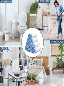 15/75/150pcs Drawstring Trash Bags, Suitable For Small Kitchen, Bathroom, Bedroom, Extra Strong, Odorless Garbage Bags, Disposable Trash Bags, Can Liners, Cleaning Supplies, Commercial Use, Fit For Kitchen, Living Room, Bathroom, Office And Hotel