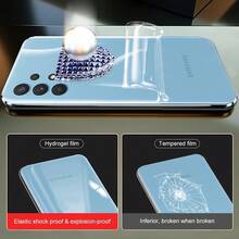 2 Pcs Back Hydrogel Film Compatible With Galaxy S25 S25Ultra 22 23 24 Ultra Plus Galaxy 22 23 24+ S21 S20 Note 20 10 Waterproof Shockproof Anti-Fall Scratch Resistant Anti-Fingerprint Full Cover - Clear - View 6