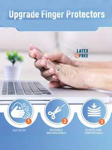 Gel Finger Protectors, Silicone Finger Sleeves & Pads, Trigger Finger Silicone Sleeves, Finger & Toe Caps, Unisex, Thumb Protector, Soft Elastic Hand Washable Design Finger Sleeves, Finger & Toe Protector, Toe Separator, Silicone Finger Pads, Relieve Finger Fatigue, Low Allergy, Reusable Hand Care Accessories ﻿