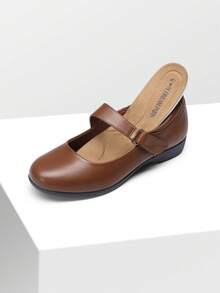 Women's Flats Arch Support Comfortable Casual Ballet Mary Business Office For Women Dressy And Work Ankle Strap Dress Flats Shoes - 棕色 - 查看 8