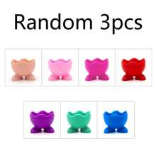 2入組隨機顏色的蛋杯，蛋杯托架，矽膠蛋杯，創意廚房蛋杯，裝飾性蛋杯，廚房餐廳蛋杯托架