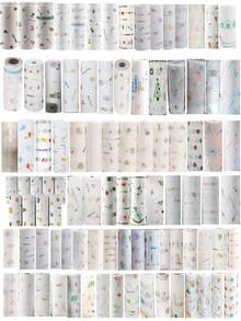 50/100 件松垮抹布、一次性厨房巾、可洗洗碗巾、抹布、不粘油抹布、除油湿巾、家用抹布、干布、清洁用品、清洁工具（随机印刷） - 彩色 - 查看 8