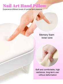 新款便携式真皮手枕，俄罗斯PU皮革美甲沙龙专用手枕，可拆卸腕托美甲工具，美甲师使用舒适 - 彩色 - 查看 6