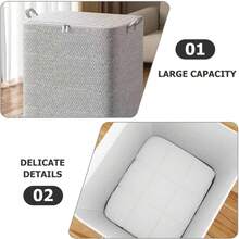 1pc High-Capacity Portable Clothing Storage Box - Ideal For Space-Saving And Garment Organization - Multicolor - View 4