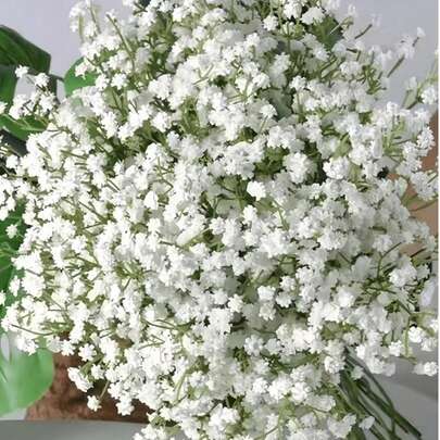 100pcs Artificial Gypsophila Flowers, Fake Gypsophila, Rose Gypsophila Artificial Flowers, Gypsophila Plants, Gypsophila Flowers, Gypsophila Artificial Flower Bouquet, Suitable For Wedding Bridal Bouquets, Home Decor, Wedding Party Home Decoration DIY Accessories, Valentine's Day, Gifts, Graduation Ceremony - Plastic Flowers! Christmas Home Decor
