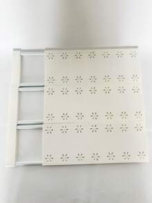 3 Pieces Widened Adjustable Hole-Free ABS+TPR Modular Storage Shelf Industrial Style Telescopic Non-Slip Design (Heavy Duty Load-Bearing Multi-Scene Storage) Storage Partition Kitchen Partition Board Closet Bathroom RV God (Housewarming Gift/Christmas Season/Four Seasons Travel Gear) - Multicolor - View 9